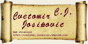 Cvetomir Josipović vizit kartica